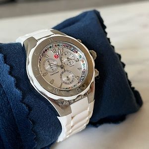 MICHELE - Women's White Tahitian Jelly Strap Watch | 38mm